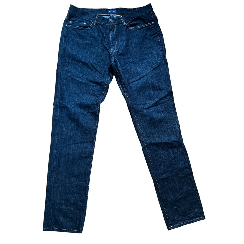 Wool & Prince Denim Jeans Merino Wool Cotton Blend Slim Straight Leg, Size 34x34